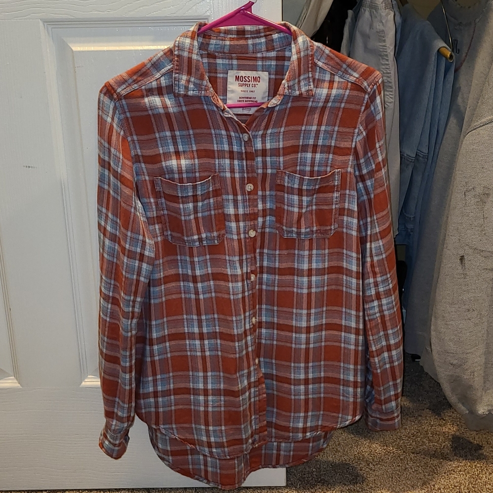 Soft Flannel Shirt. Boyfriend fit.